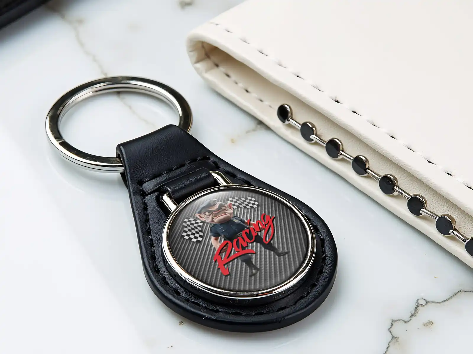 Custom Leather Key Rings Stylish Force Release