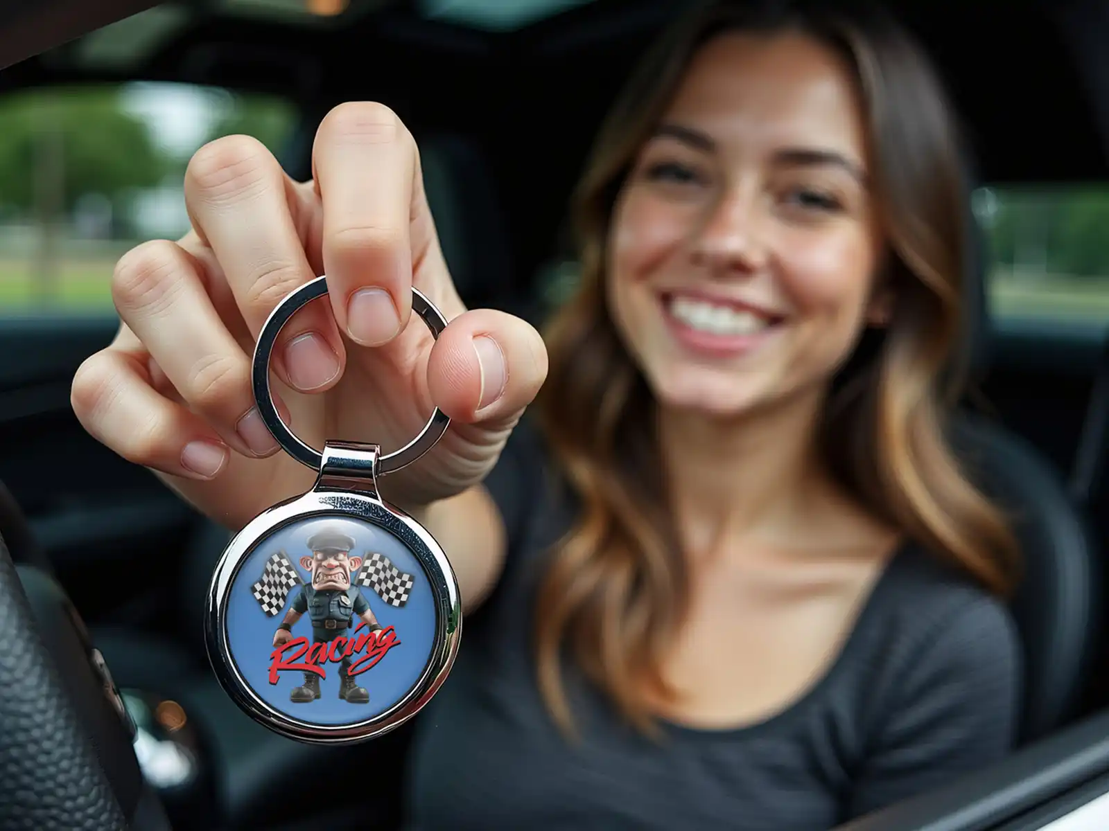Mid Ohio Raceway Keychain Metal Keychain Racing Build and Alloy Finish