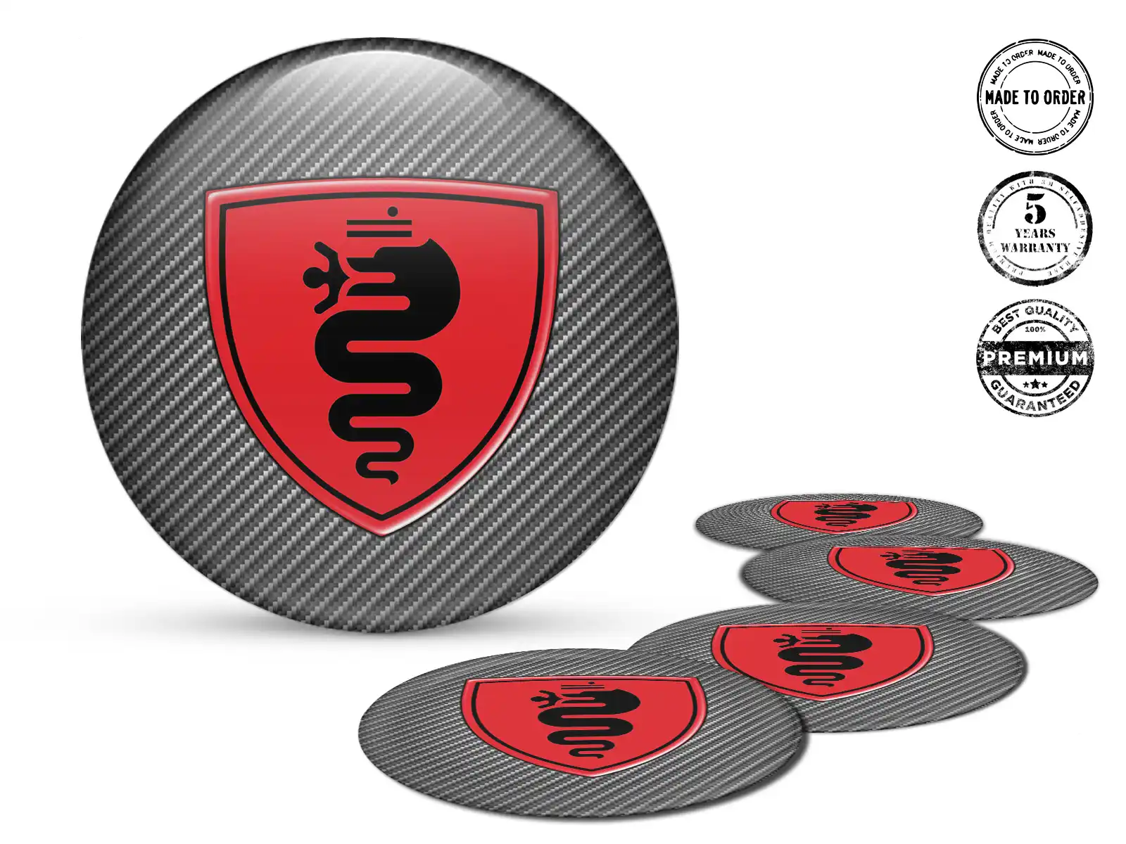 Alfa Romeo Wheel Emblem Edition Premium Domed Stickers
