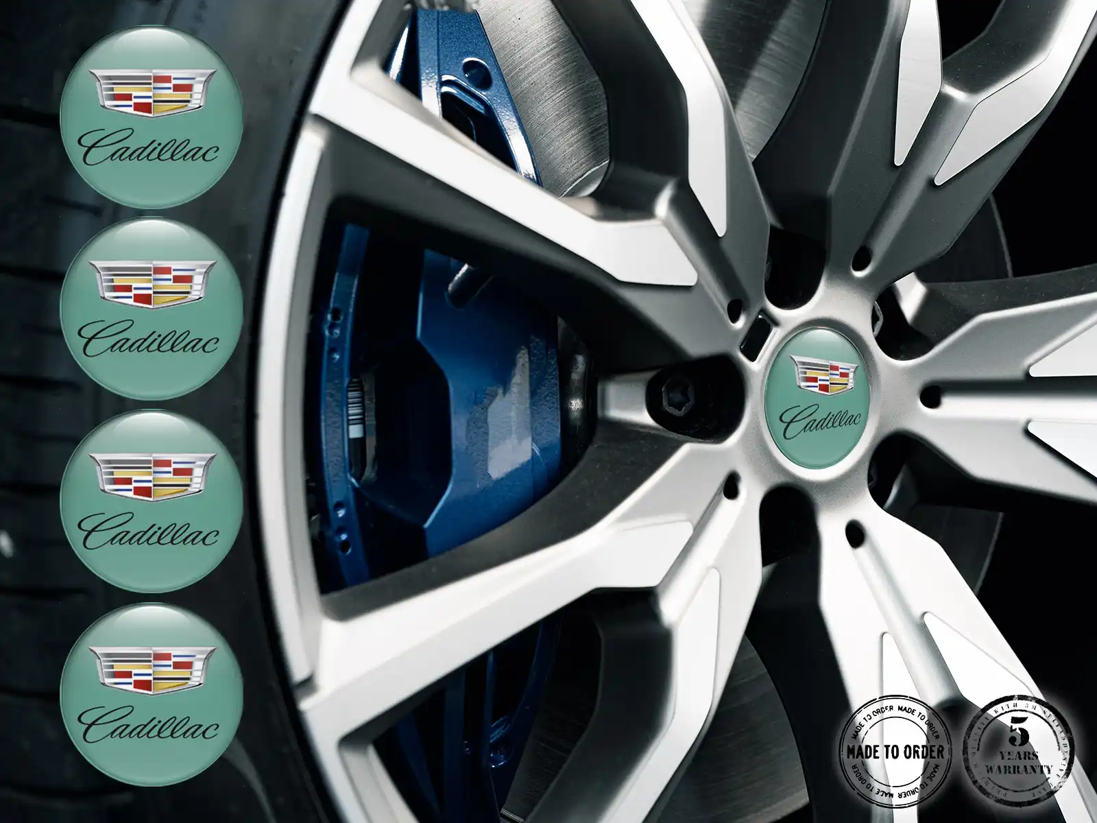 Cadillac Wheel Decals Edition Racing Silicone Stickers