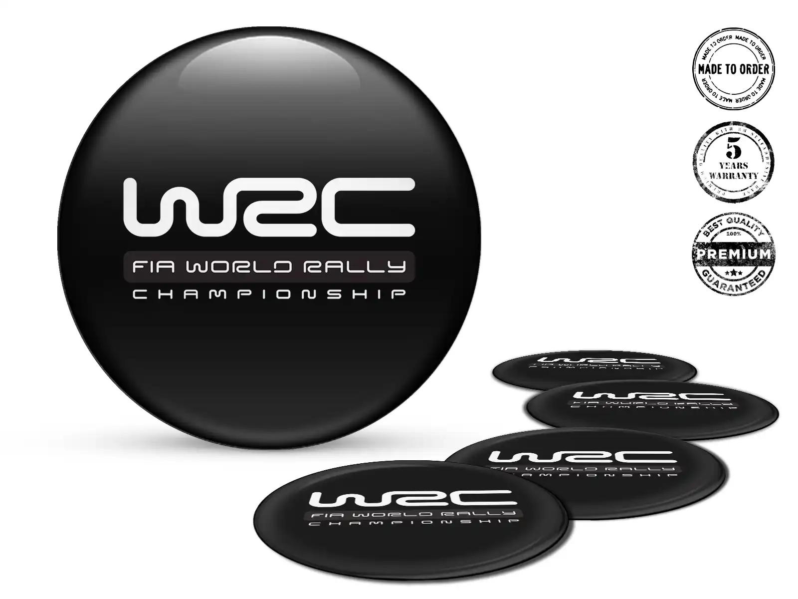 WRC Wheel Sticker Logo Resin Domed Design