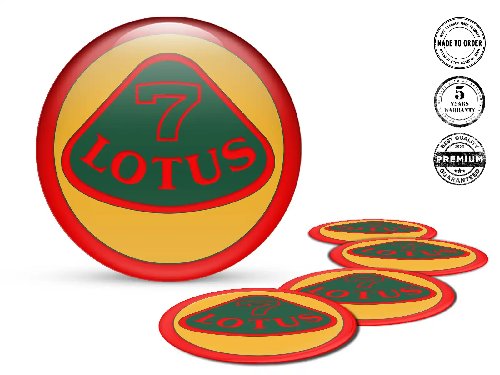 Lotus Wheel Stickers Version Domed Resin Labels