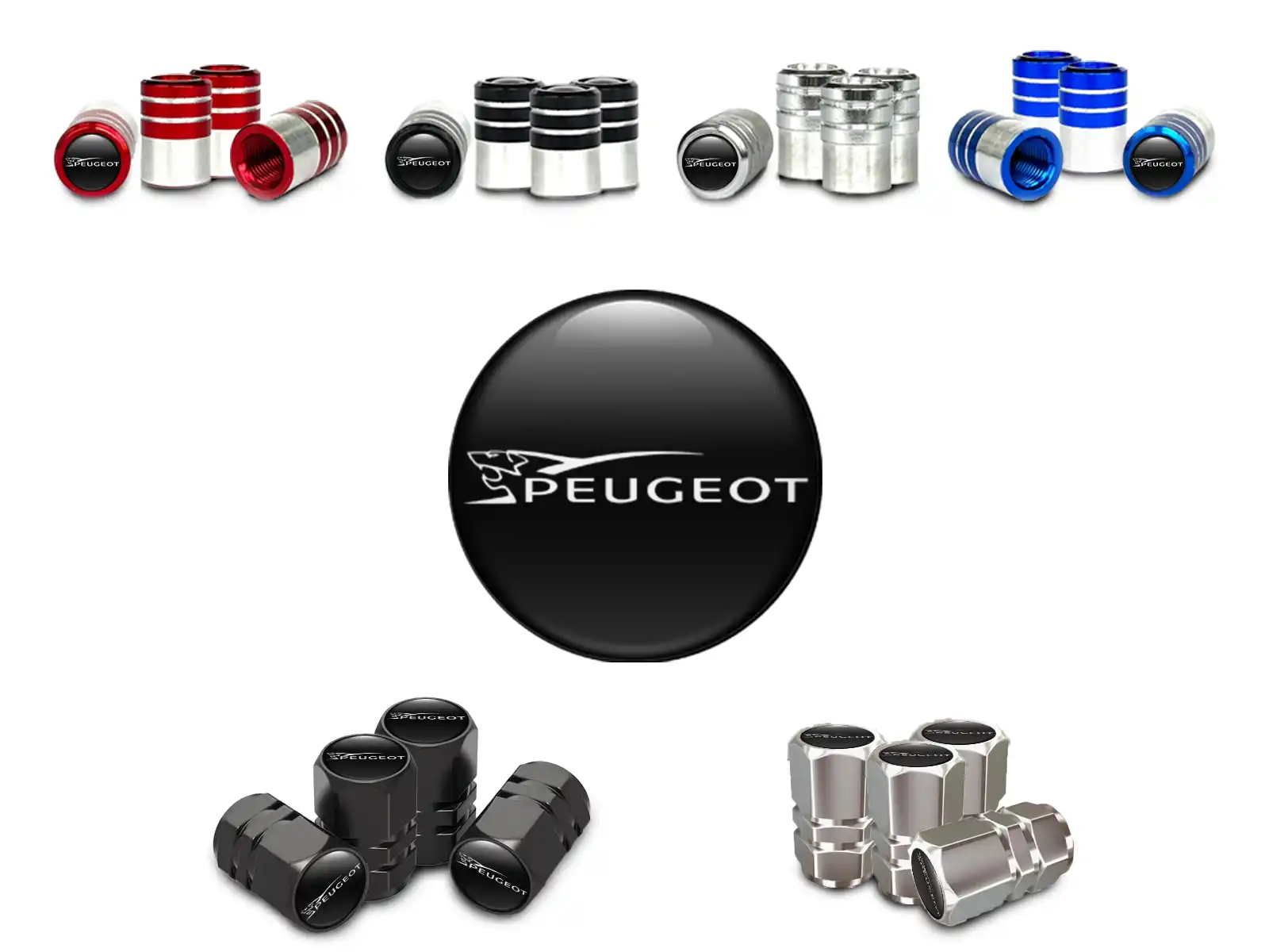 Peugeot Caps Valve Pneus Vélo Édition Sport