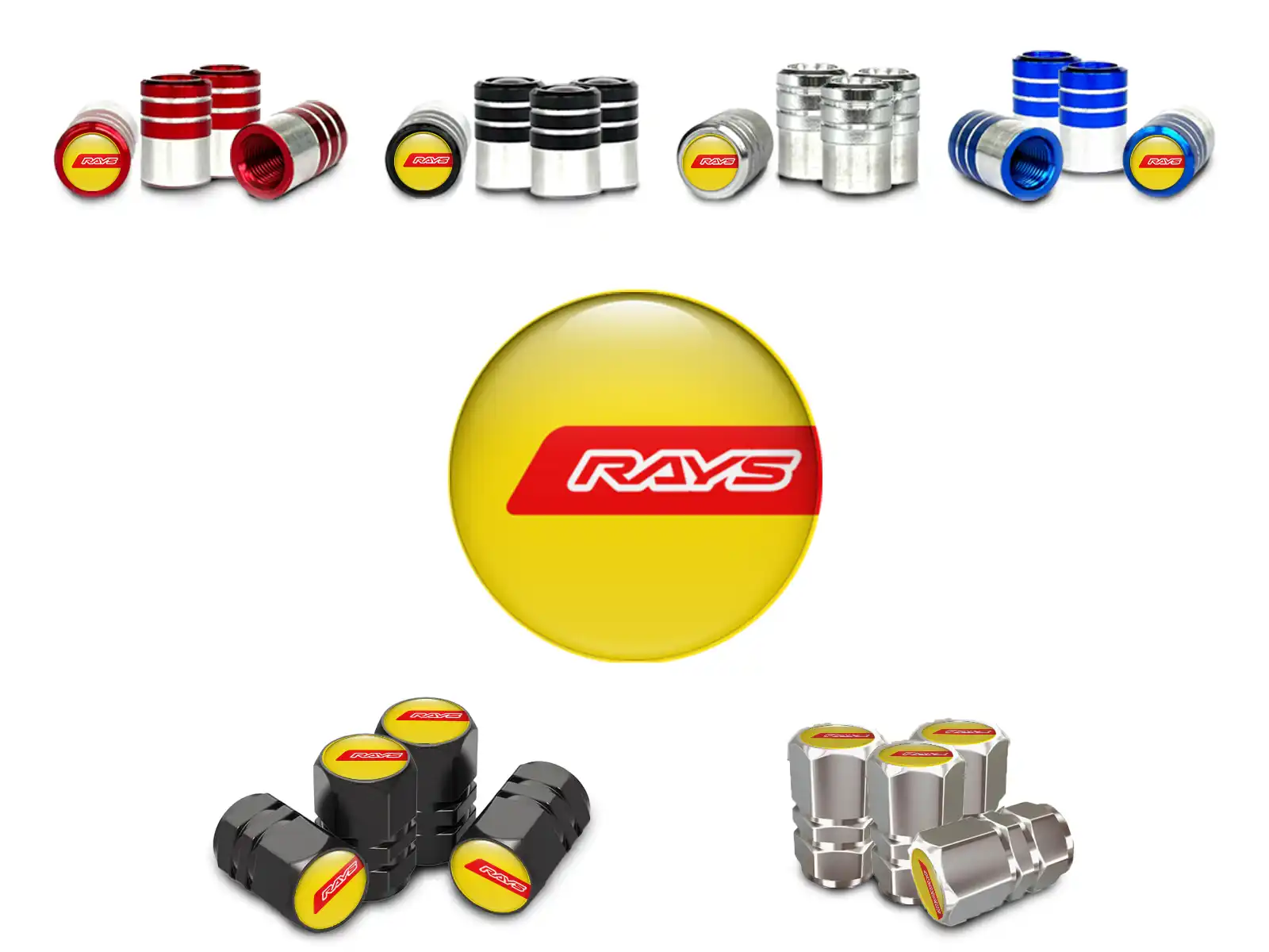 Rays Copri valvole Bici Look Acciaio Inox