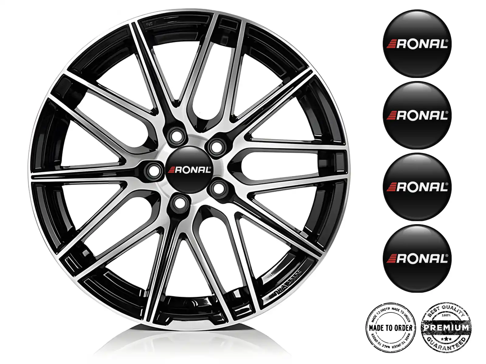 Ronal Center Lock Rim Ronal Rim Stickers Version Stylish Domed Design