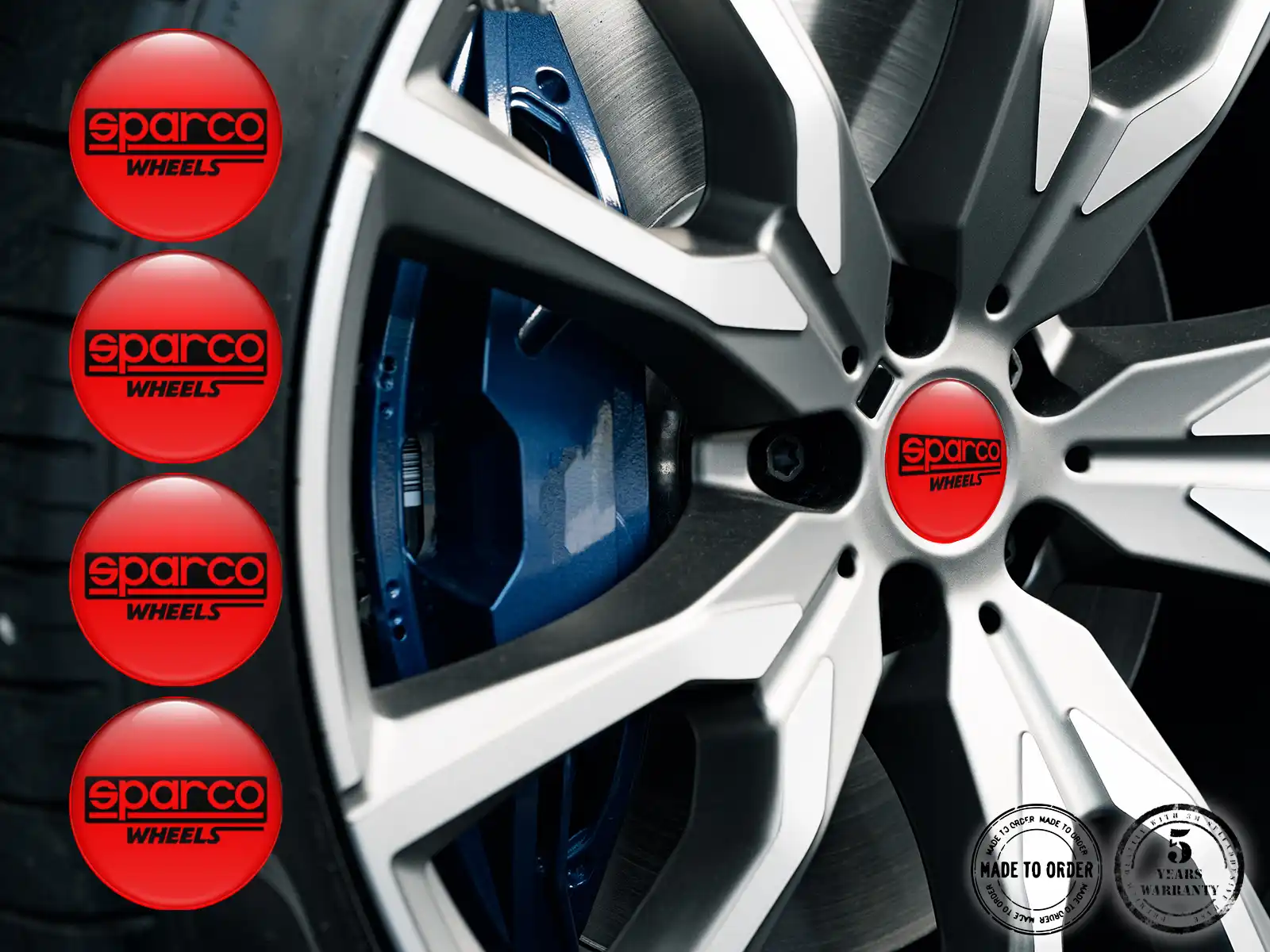 Sparco Wheel Emblems Sports Temporal Thrust Wave