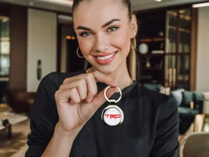 Toyota TRD Portachiavi Fob Lega Universale Struttura Robusta