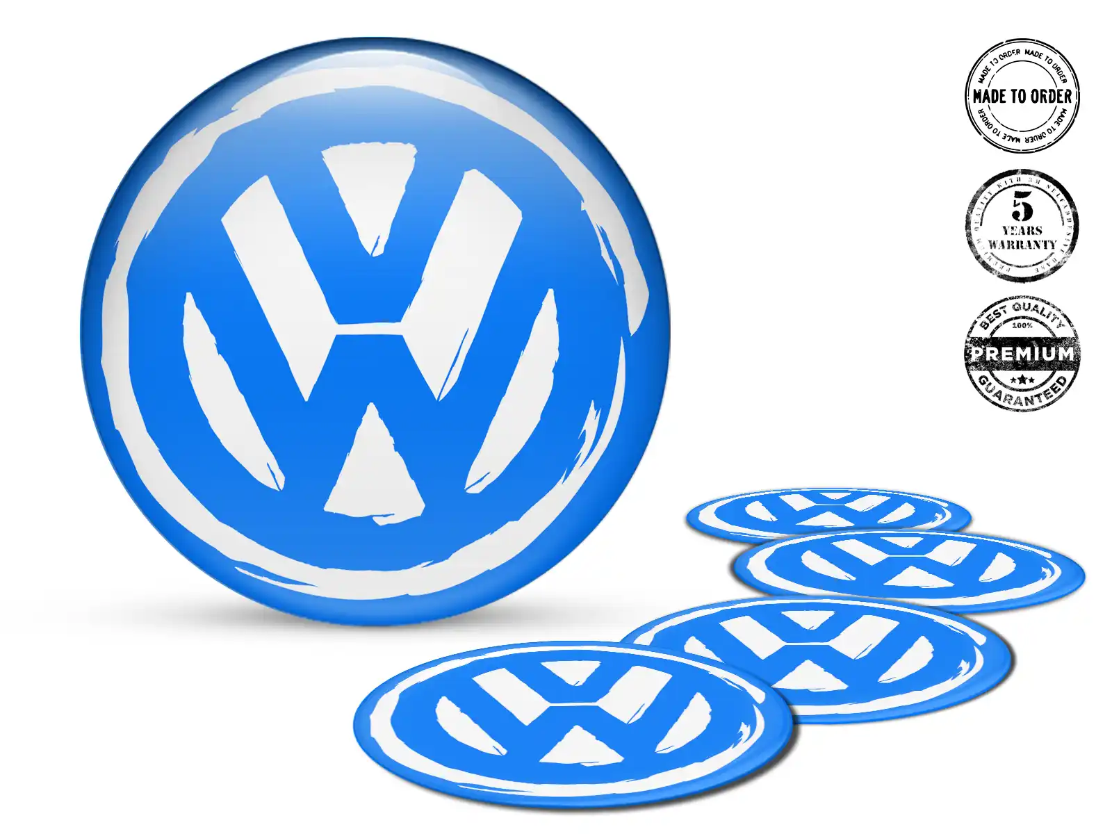 VW Wheel Badge Style Custom Dome Logos