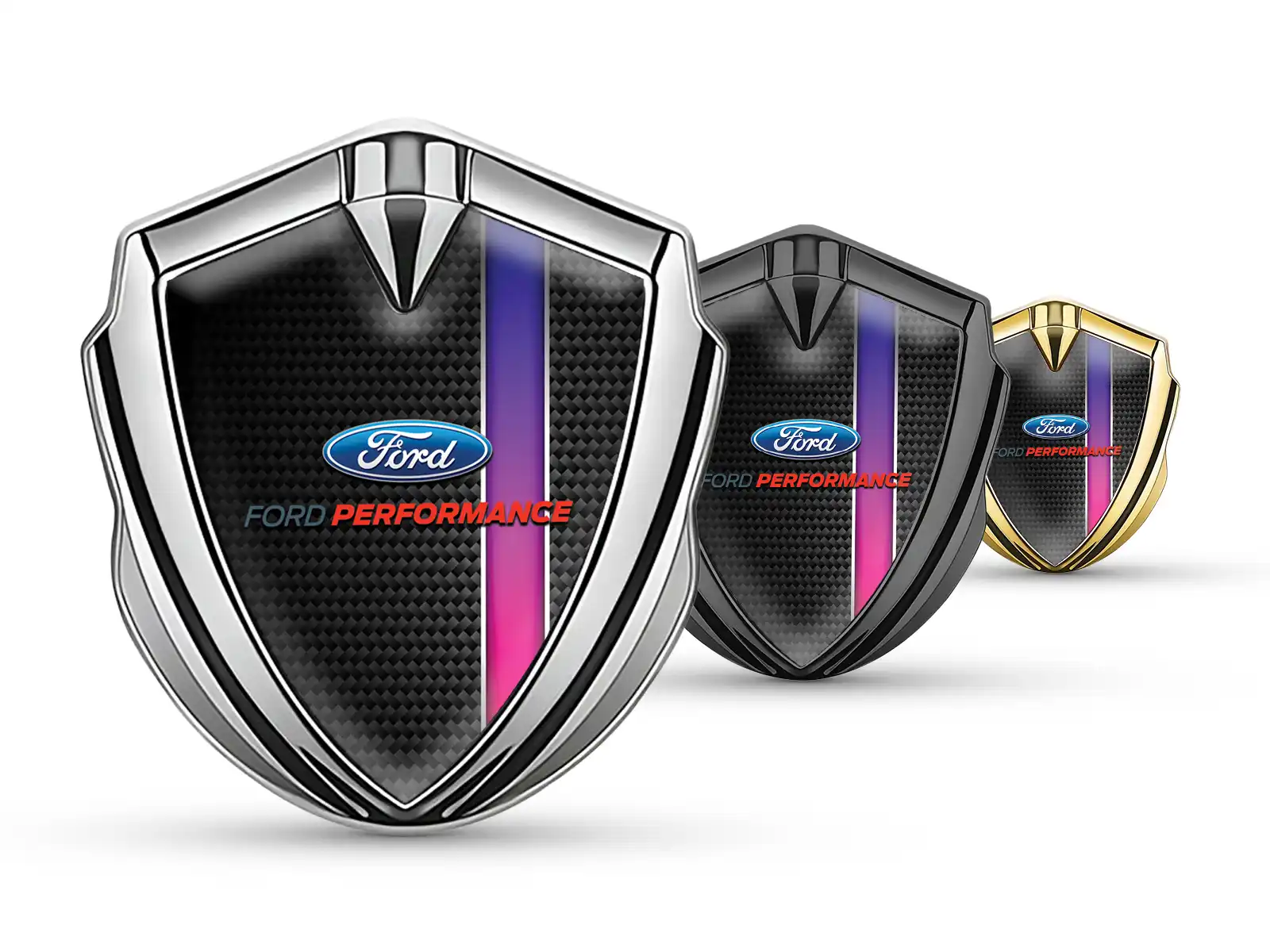 Ford Car Logo Badges Racing Look Glossy Finish