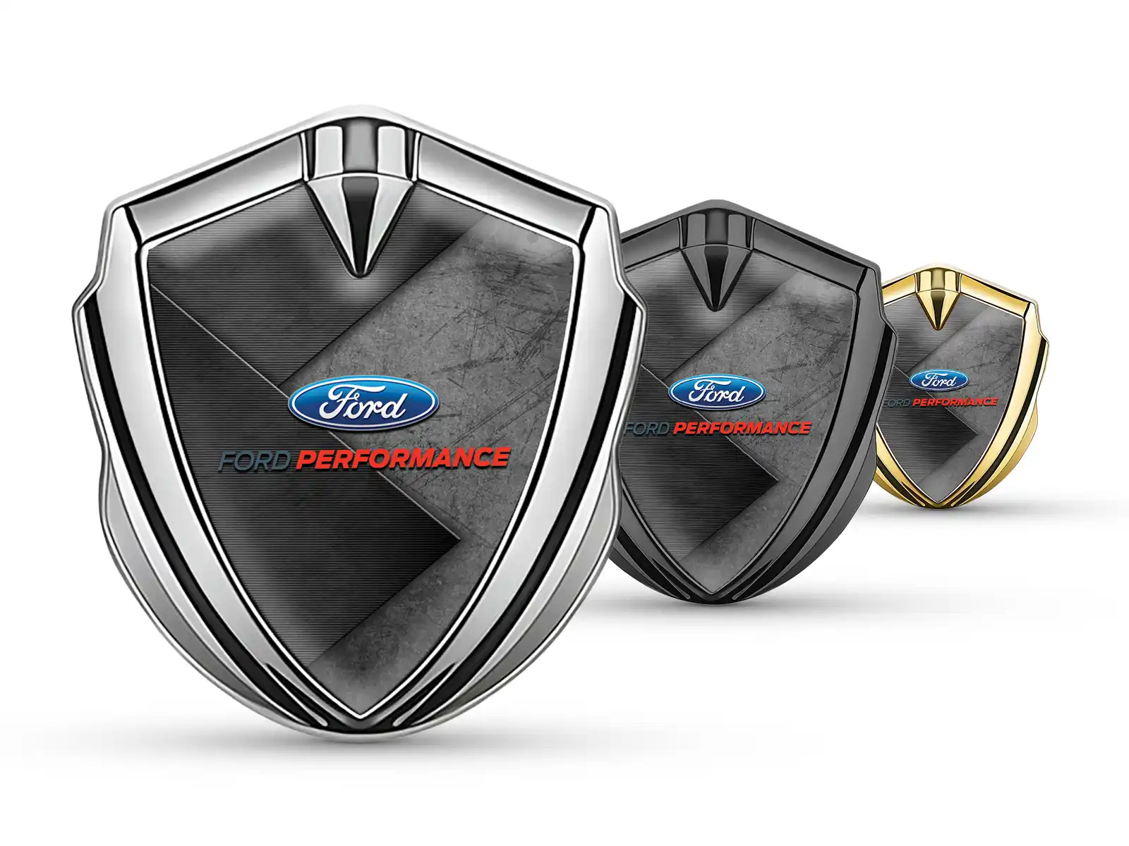 Pro Emblems Ford Emblem Metal Badge Pro Design Stainless Steel Edge