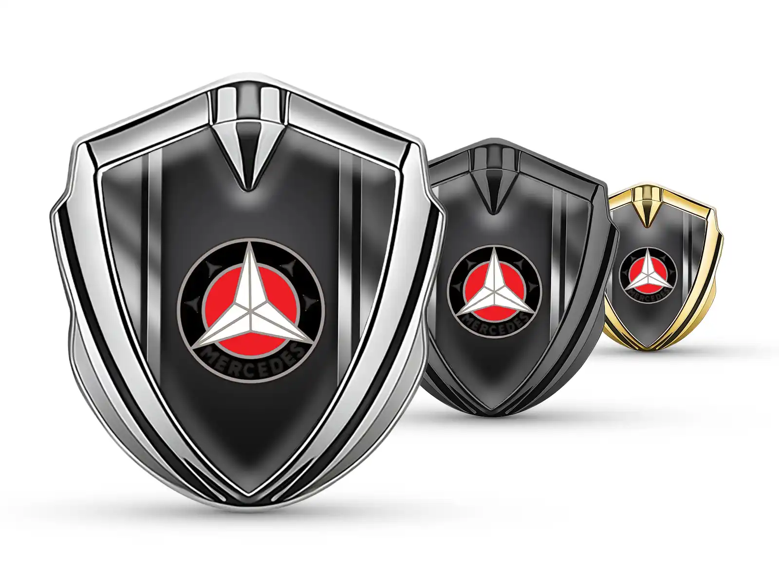 Mercedes Silicone Emblem Badge Minimal Style Universal Fit