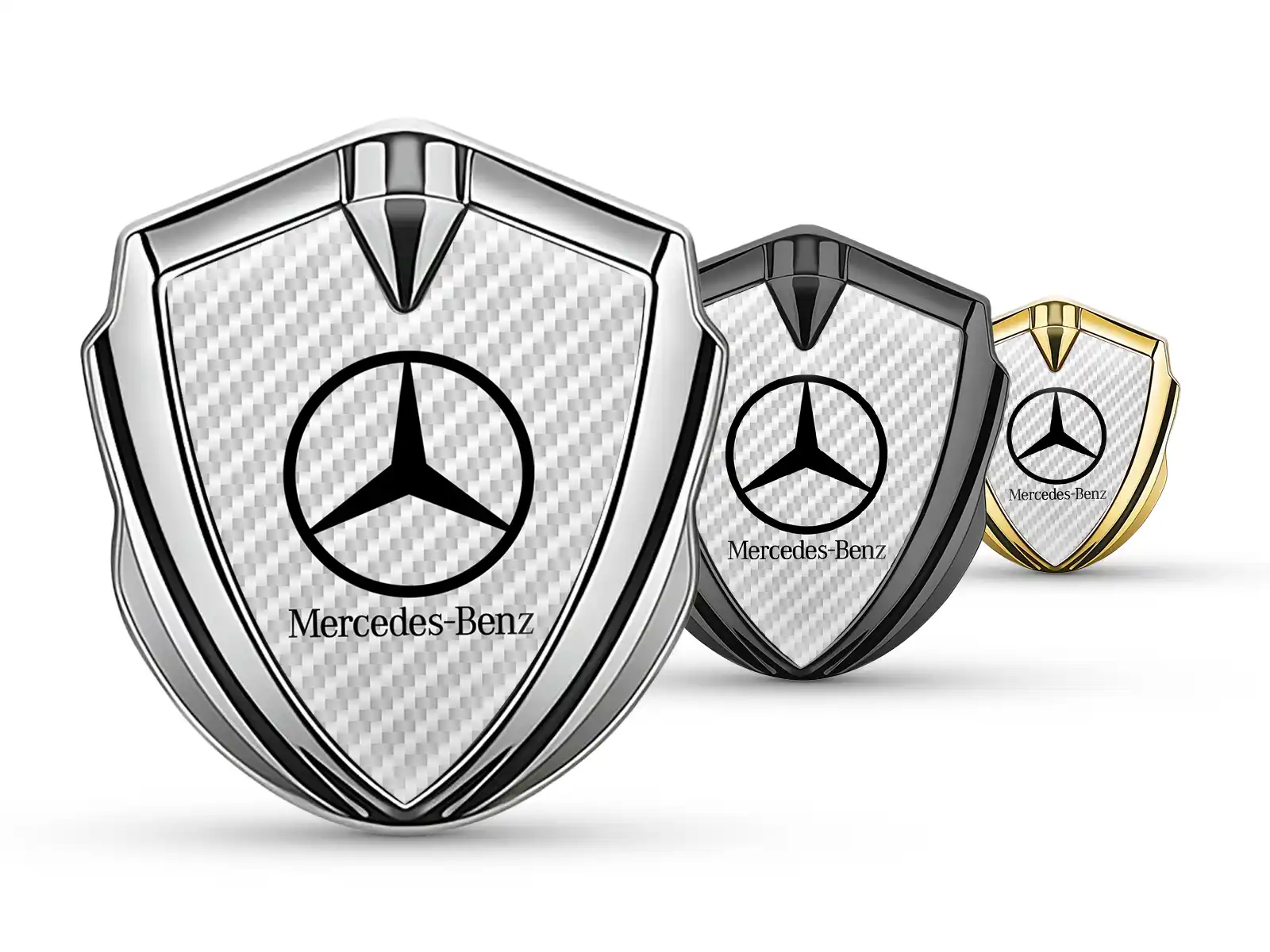 Mercedes Metal Emblem Badge Pro Style Stainless Steel