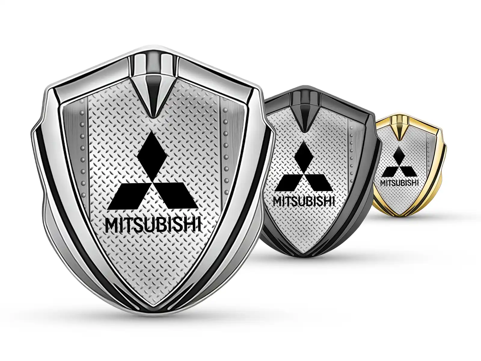 Mitsubishi Metal Emblem Badge Pro Style Stainless Steel