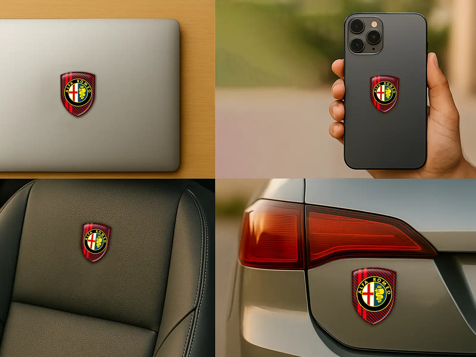Alfa Romeo Sticker Silicone High Quality Professional Customizable