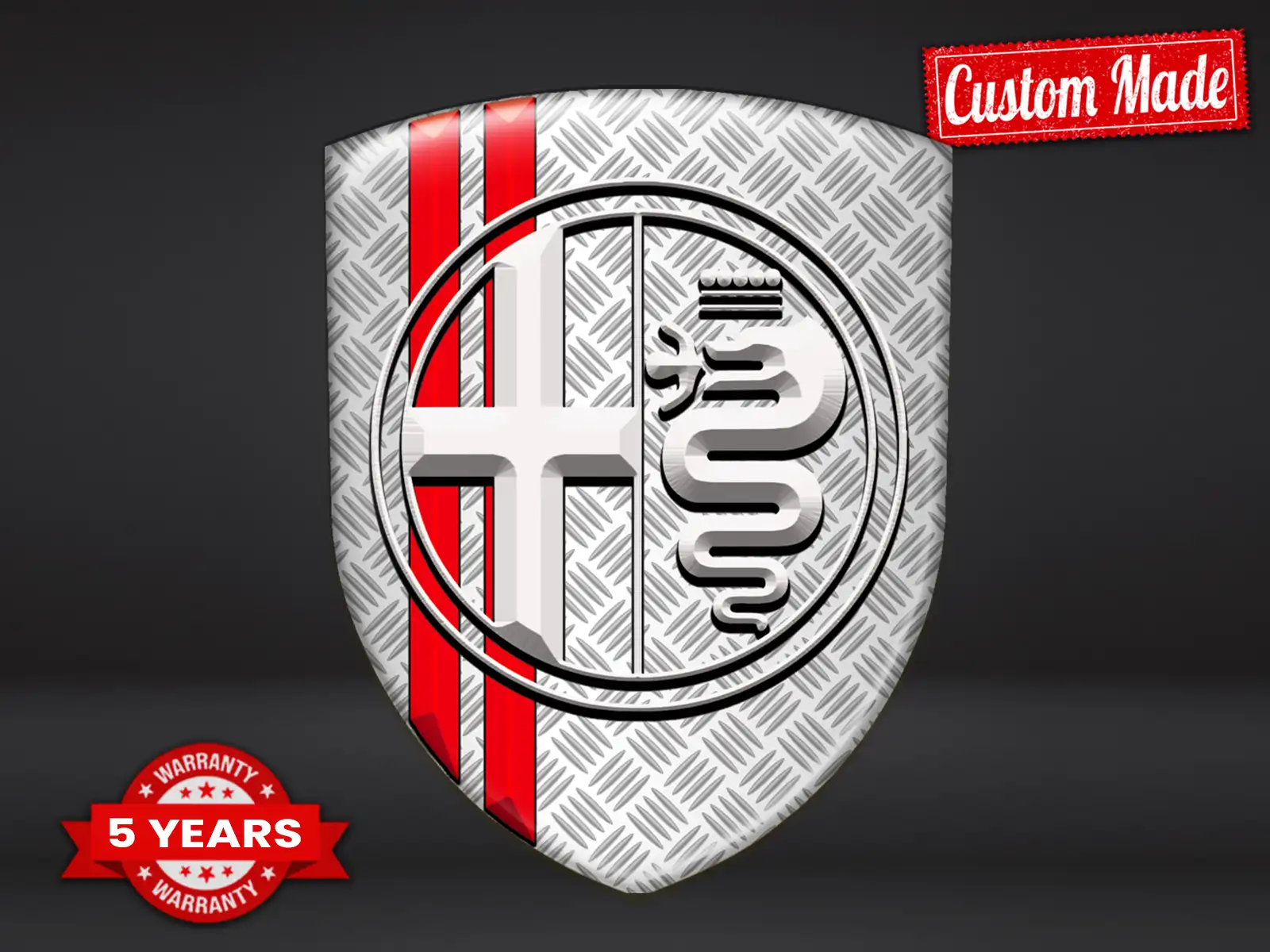 Alfa Romeo Printed Logo Stickers Racing High End Customizable