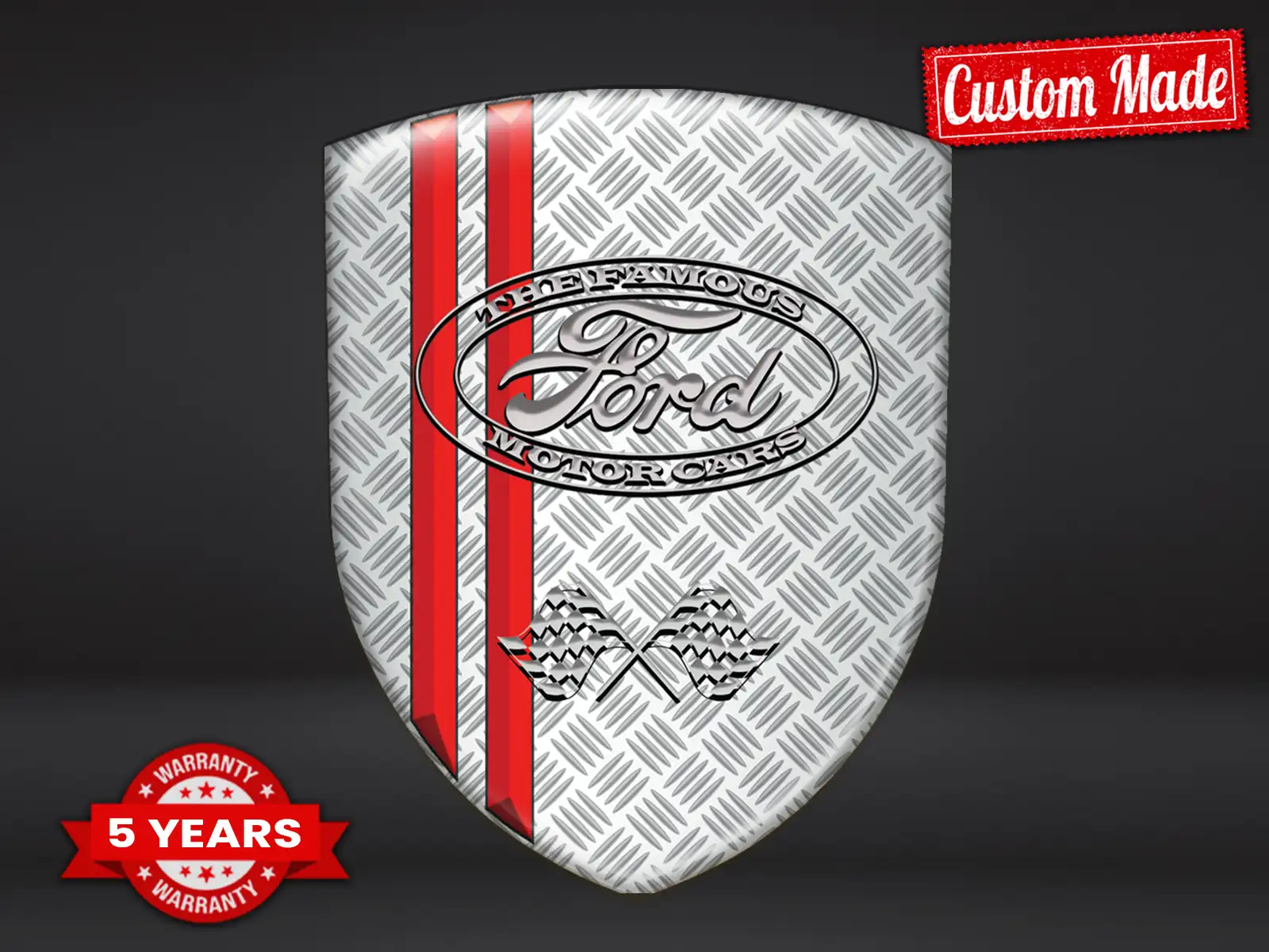 Ford Silicone stickers Superior Finish Sleek Dome Labels