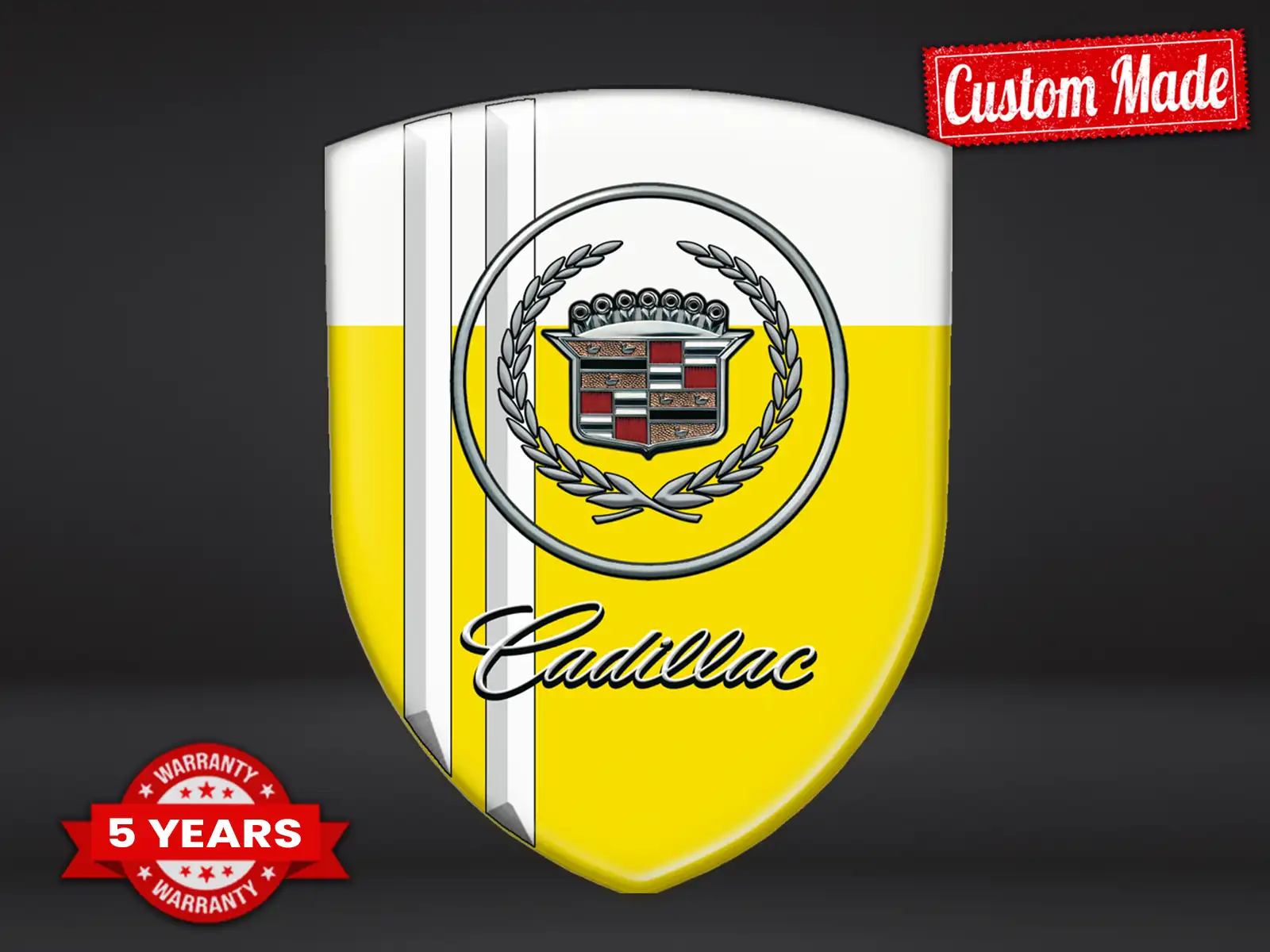 Cadillac Silicone Stickers Luxury Dome Racing Labels ST
