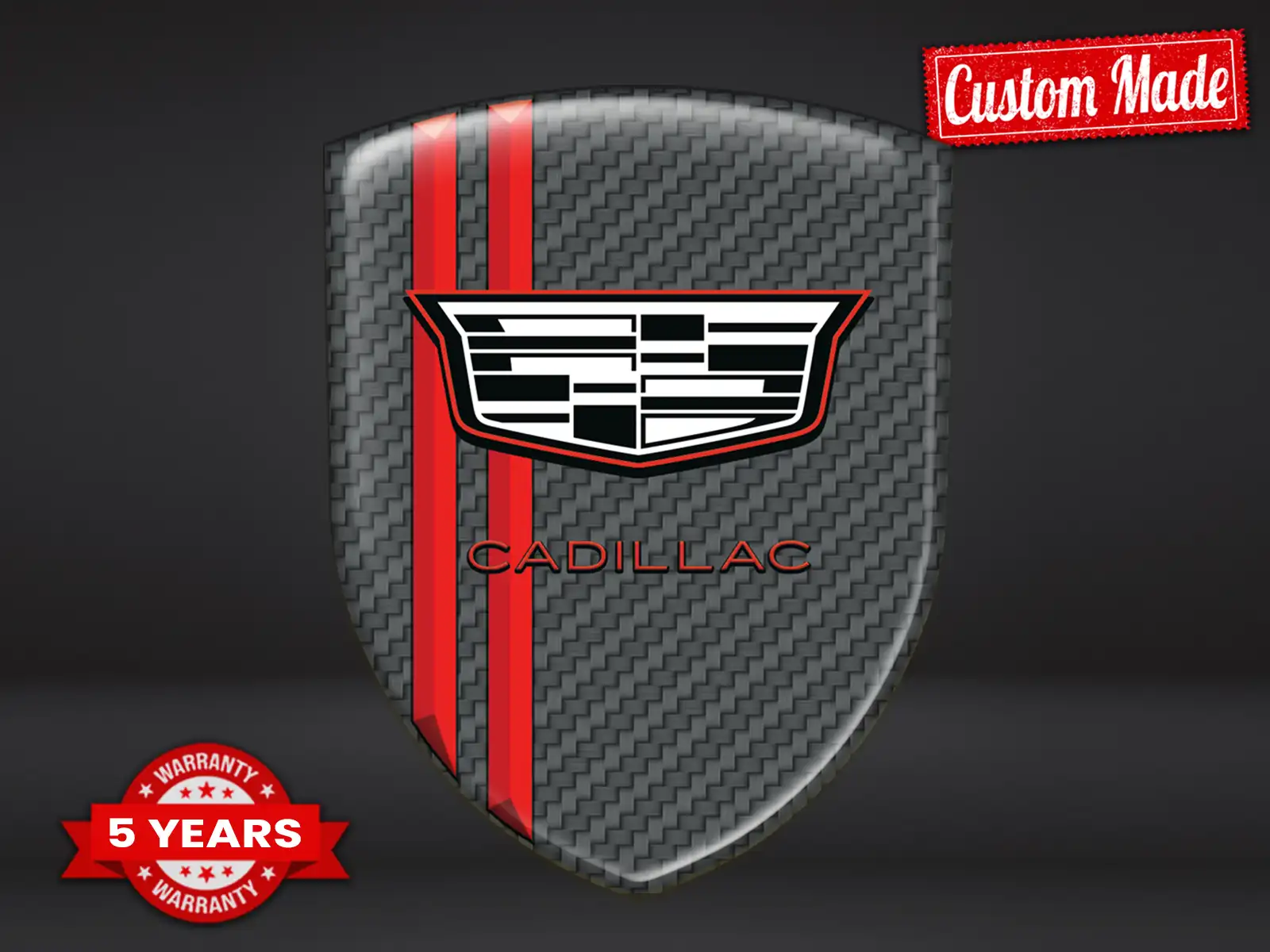 Cadillac Sticker Dome Look Limited Racing Domed Decal ST