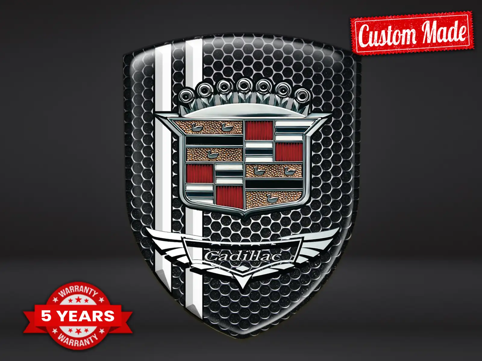 Cadillac Domed Stickers Professional Stylish Minimal Durable